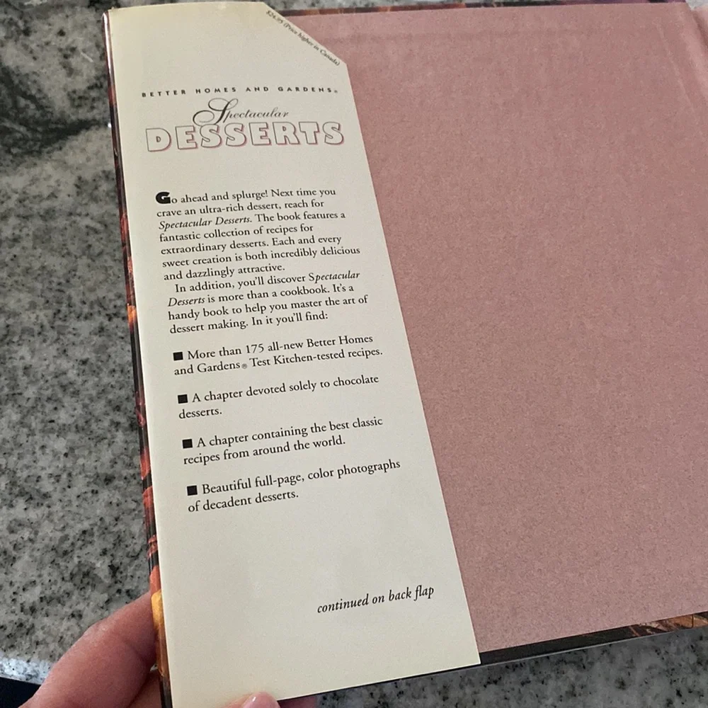 Vintage 1992 Better Homes And Gardens Spectacular Desserts Cookbook!